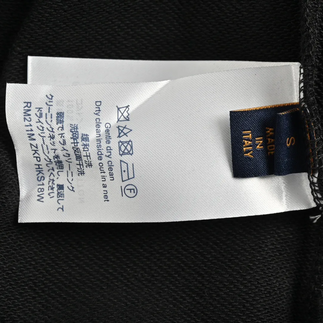 Louis Vuitton/Louis Vuitton 24Fw leather label letter embroidered round neck sweatshirt